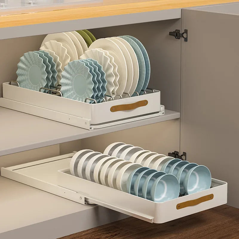 Multi-functional Stainless steel pull-out dish rack, drawer basket in kitchen cabinet Oasis Select