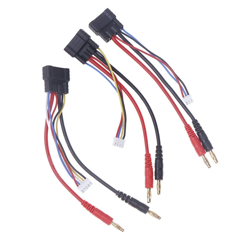 TRX ID Male Compatible Charger Lead 4S/3S/2S Lipo Battery Bullets Connector Charging Cable To 4mm Banana For TRX RC Car Oasis Select