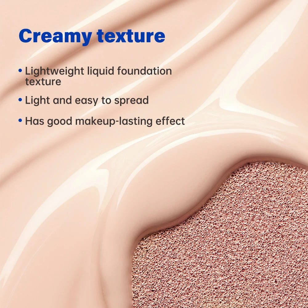 Semi-Matte Finish BB Cushion Full Coverage Waterproof Korean Cushion Foundation Up to 72-Hour Base Makeup Cools Skin Foundations Oasis Select