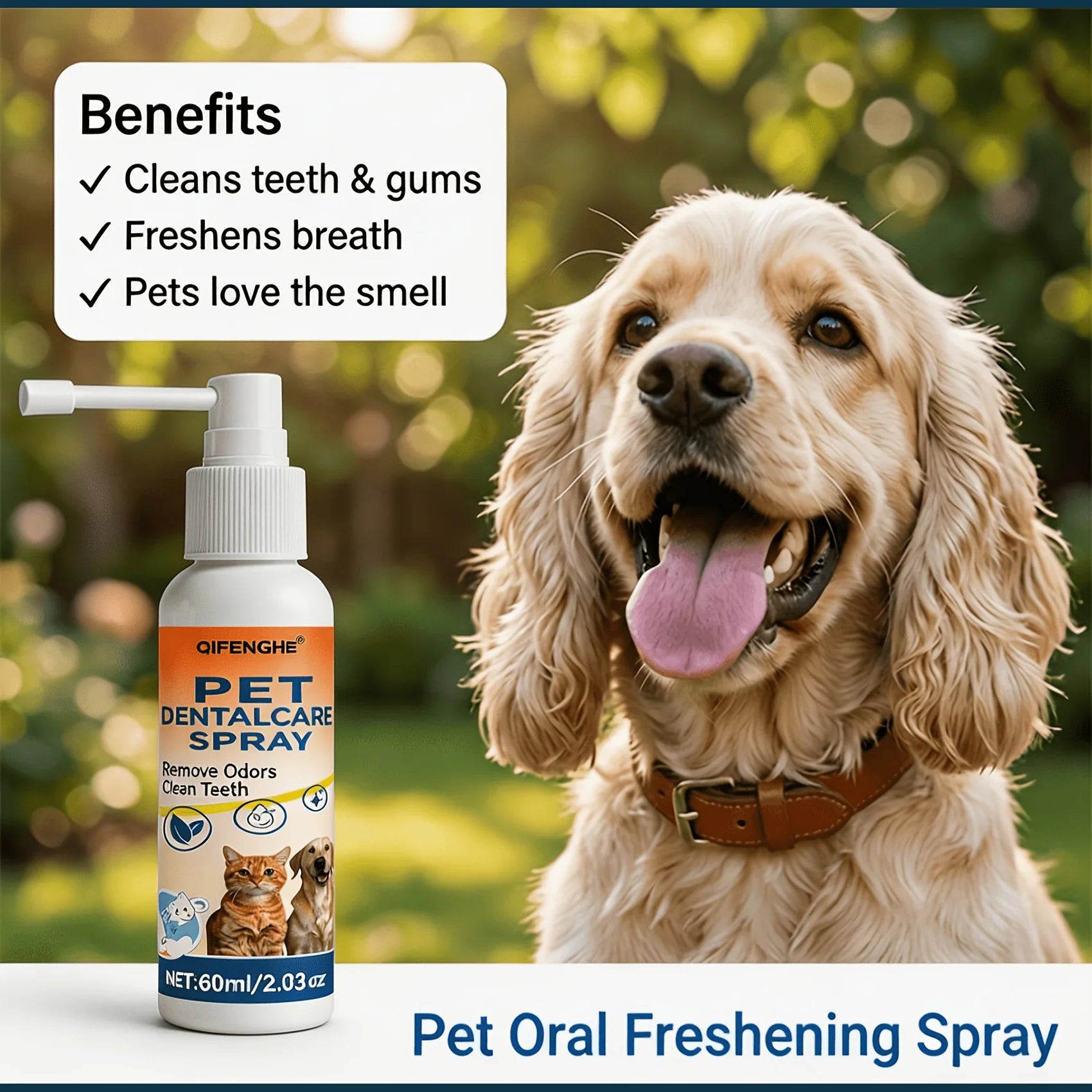 Natural Formula Pet Breath Freshener Spray Dog And Cat Oral Care Mist Daily Oral Hygiene Gentle Non-Irritating Oasis Select
