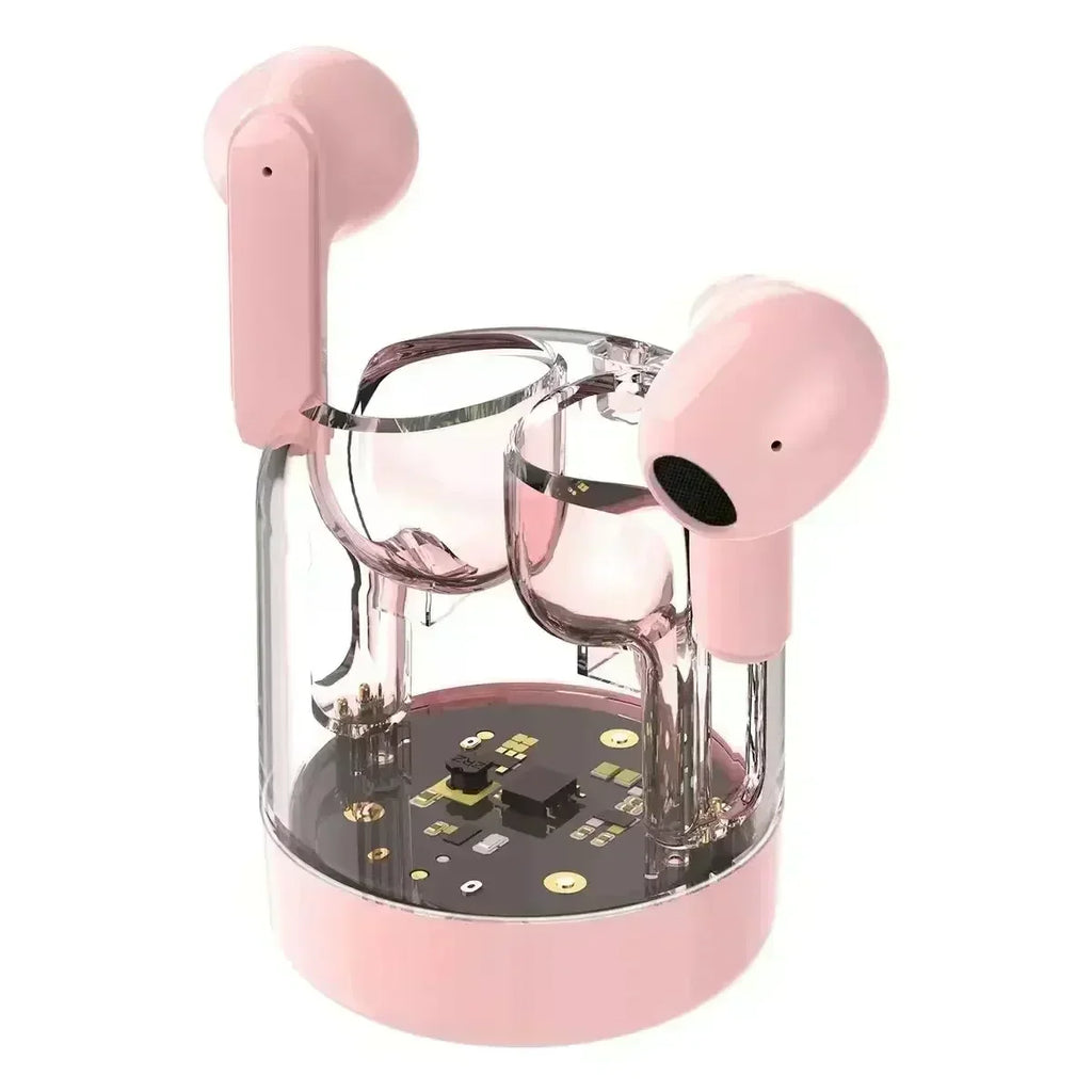 New Hot Wireless Bluetooth Headset with Microphone Noise Canceling Headset Stereo Headset Sports Gaming Headset Gifts Oasis Select Pink