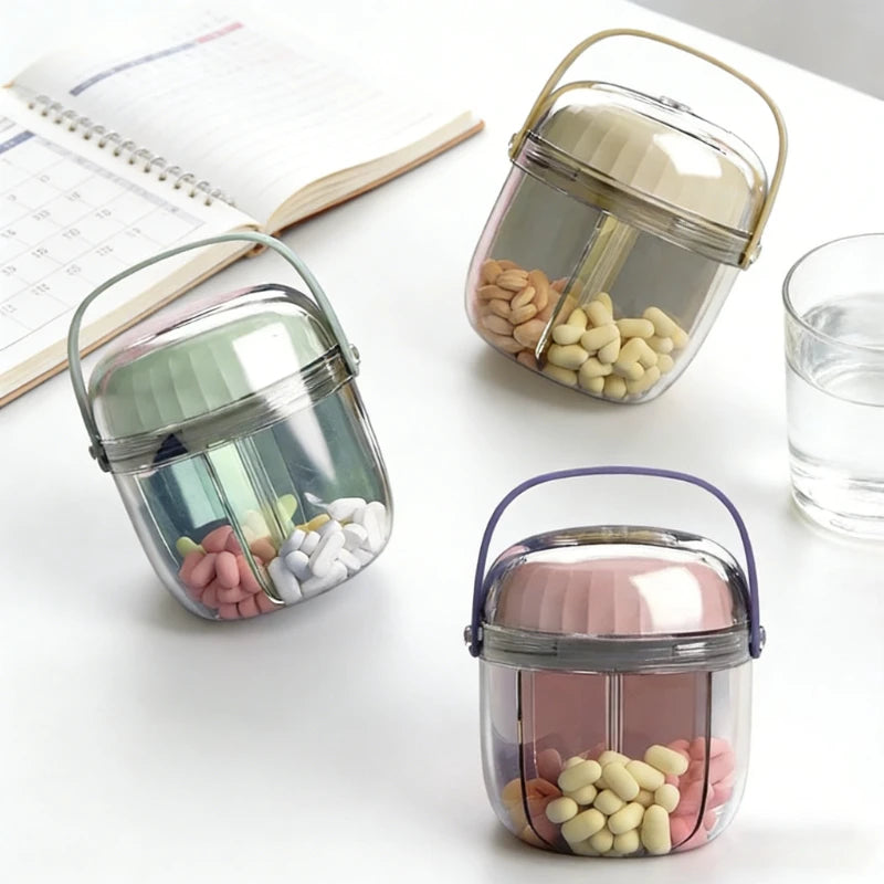 Pill Box Organizer Portable Pill Case for Travel Vitamin Fish Oils Holder Container Medicine Storage Box Oasis Select