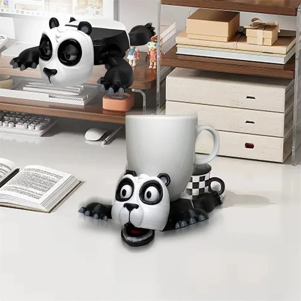 3D Funny Tea Coasters, Panda Cup Holder, Insulated Drink Mat Wine Coffee Glasses Home Decor & Kitchen Accessories, Gag Gift Oasis Select