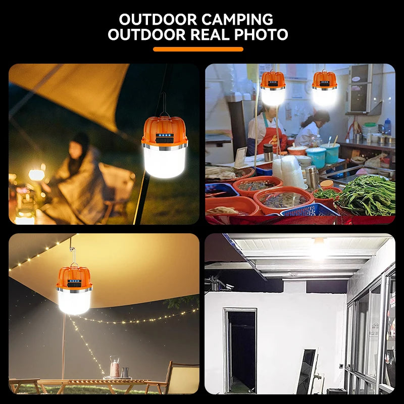 Powerful USB Rechargeable LED Camping Lights Built-in Battery Outdoor Camping BBQ Tents Hanging Lantern Emergency Power Bank Oasis Select