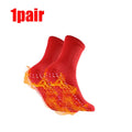 1/2/3/4/6Pairs Self-Heating Shaping Socks Pain Relief Whole Foot Thermal Socks Tourmaline Cold-Resistant for Men Women Outdoor Oasis Select 1pair Red One Size