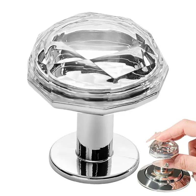 Toilet Flush Button Toilet Flusher Button Press Rhinestone Pattern Toilet Water Tank Button Pusher Nail Protection Toilet Helper Oasis Select Default Title