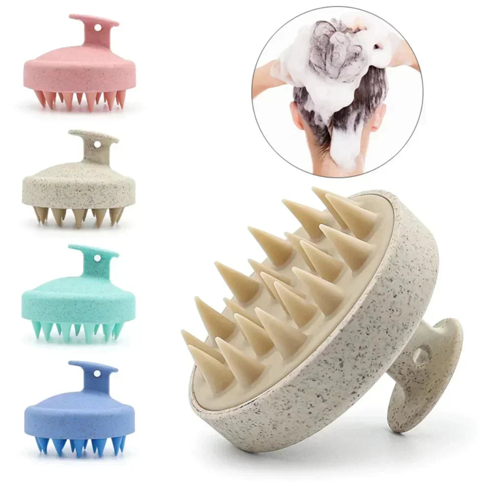 1pc Silicone Shampoo Brush Body Massage Brush Bath Shower Brush Salon Hairdressing Tool Scalp Massage Comb Hair Washing Comb Oasis Select