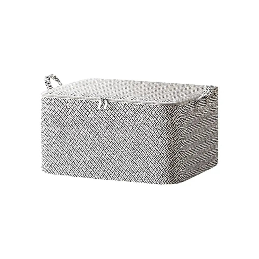 Large-Capacity Clothes Storage Bag Closet Organizers Dust-proof Quilt Storage Basket with Lids Zipper With Handle Oasis Select -30L