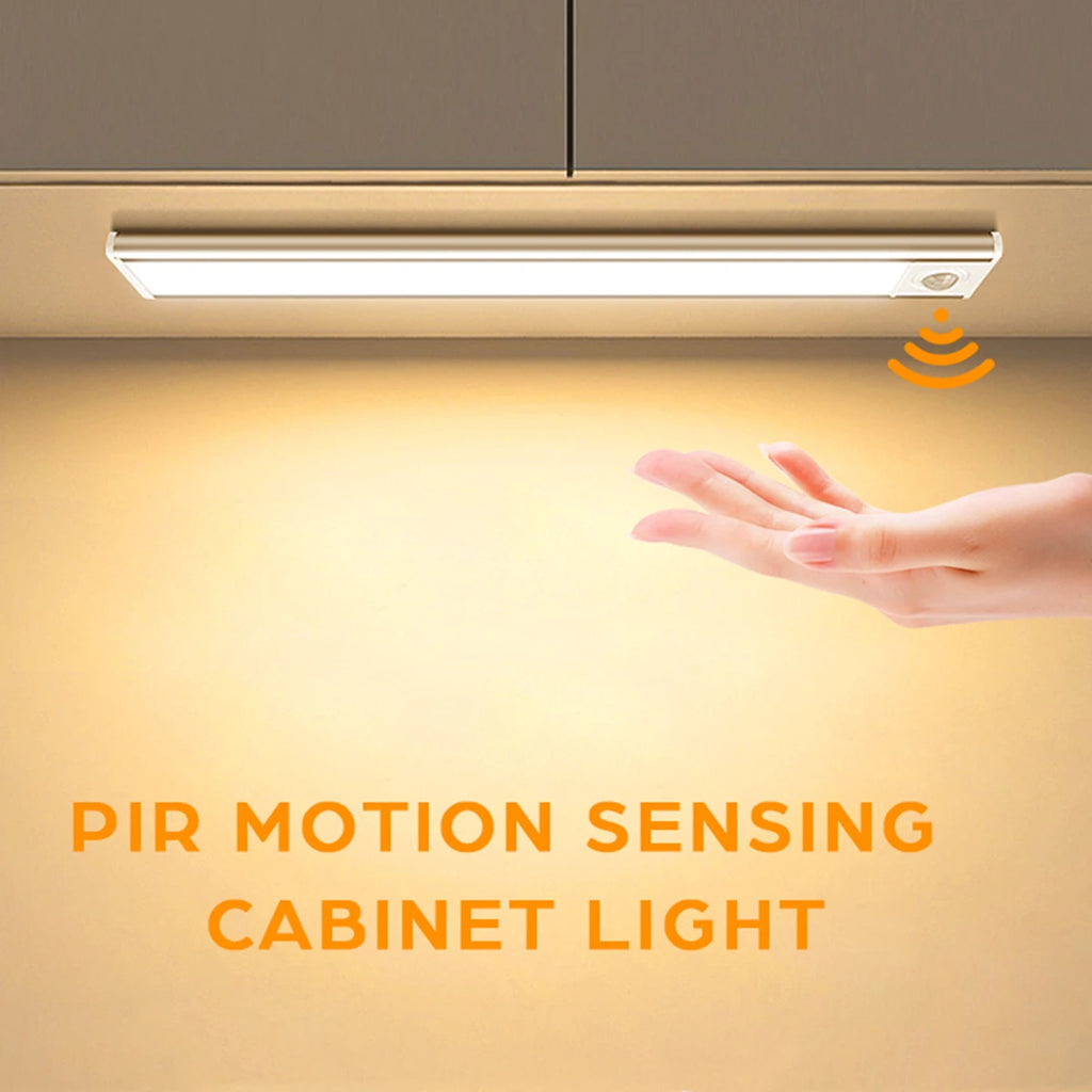 USB Rechargeable Wardrobe Cabinet Light Tube LED Human Body Sensor Light Bar Smart Magnetic Absorption Self-adhesive Night Lamp Oasis Select