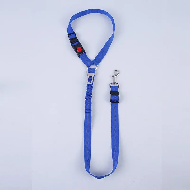 2 in 1 Heavy-Duty Elastic Dog Car Seat Belt Safety Harness, Crash Tested for Pets, Adjustable Travel Tether for Truck SUV Car Oasis Select F