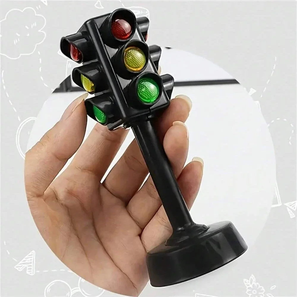 Mini Traffic Signs Road Light Block,Children Safety Education Kids' Puzzle Traffic Light Toy, Kids' Gift Oasis Select