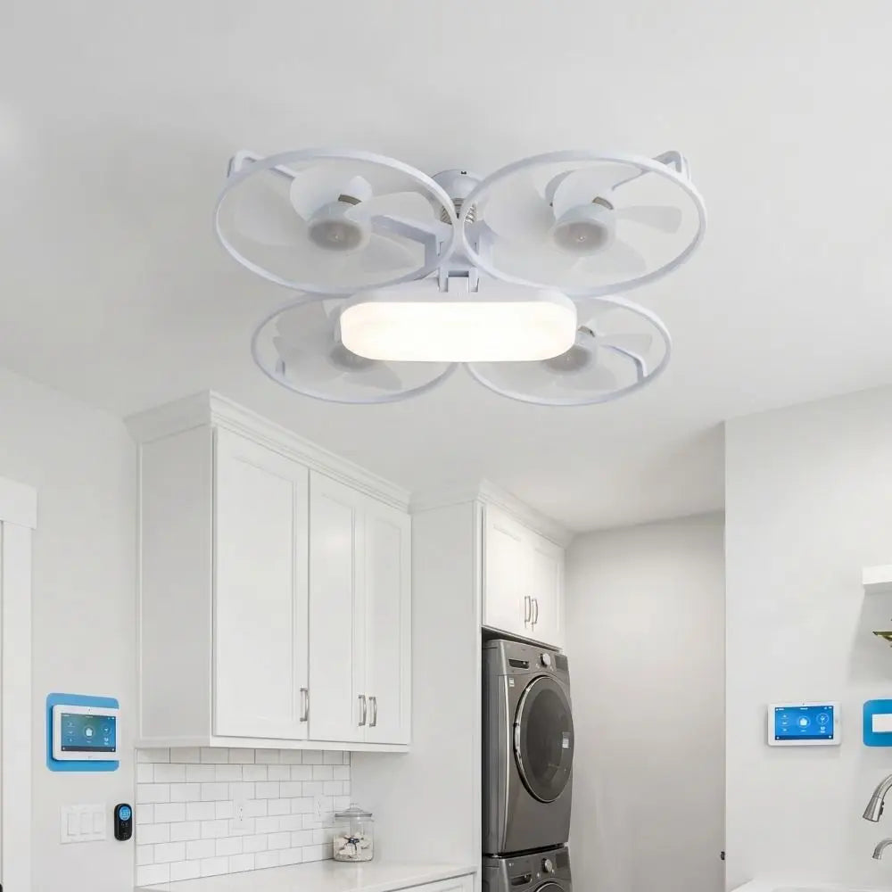 3-Speed 2-in-1 Ceiling Fan Light 3-Color Temp Dimmable LED Ceiling Fan Light Remote Control Adjustable Adjustable Fan Light Oasis Select