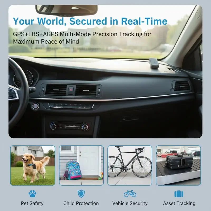 GF22 Mini GPS Tracker Device Real Time Locator With SOS Alarm Portable GPS Locator Vehicle Locator For Kids Pets Cars Oasis Select