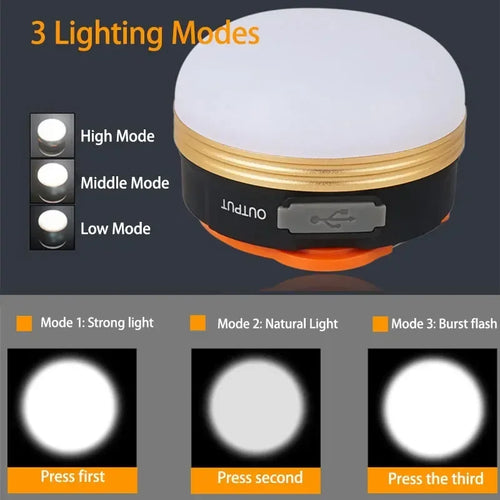 10W LED Camping Lantern | USB Rechargeable 1800mAh Tent Light Camping Lantern Oasis Select