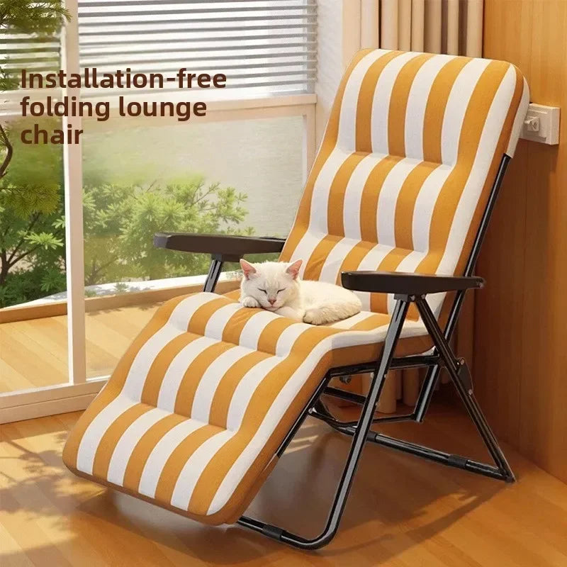 Folding recliner home leisure elderly balcony back chair office lunch break sit and sleep dual-purpose chair Oasis Select