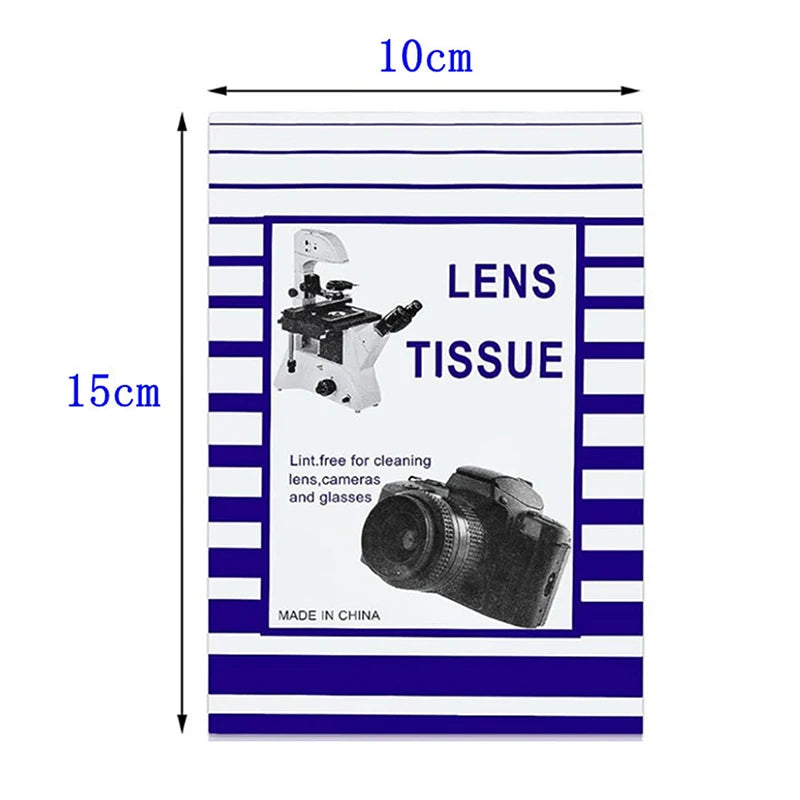 50-Pack Lens Cleaning Tissue Paper 10×15cm | Optical Wipes
