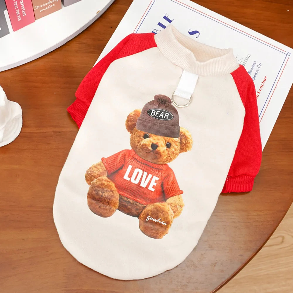 Dog Clothes with Fleece Sweatshirts, Cat Warm Thickened Cat Clothes, Universal Pet Clothing and Supplies Dog Clothes Oasis Select Red Bear 6XL