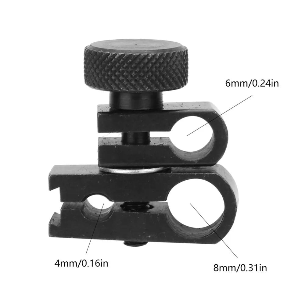 4mm 6mm 8mm Diameter Hole Dial Indicator Clamp Chuck Black Carbon Steel Swivel Sleeve Lever Dial Gauge Clamp Rotatable Oasis Select