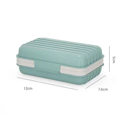 Plastic Soap Dish with Lid | Travel & Home Soap Box 2/3 Pack