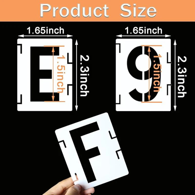 42 pieces of letter hollow templates, reusable artistic fonts, coloring, spray painting. Suitable for walls, wood, rock fabrics Oasis Select 1.5 inch