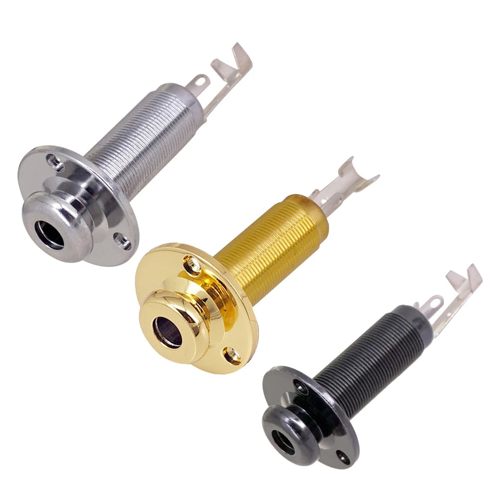 Acoustic Electric Guitar Stereo End Pin Jacks Socket Plug 6.35mm 1/4Inch Pickup Output Jack Plug Socket Guitar Parts Oasis Select