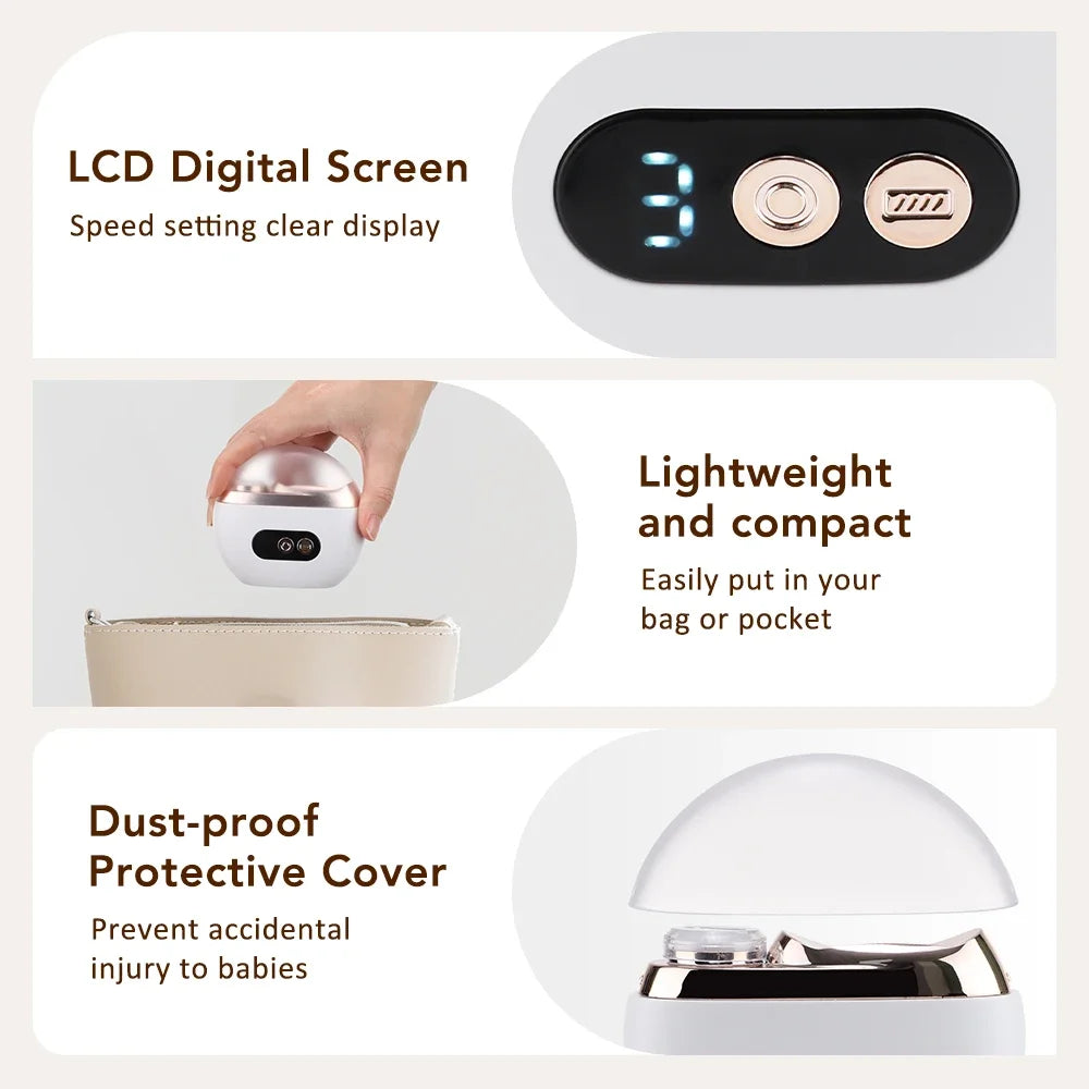 2-in-1 Electric Nail Clipper & Polisher | 3-Speed LED Trimmer