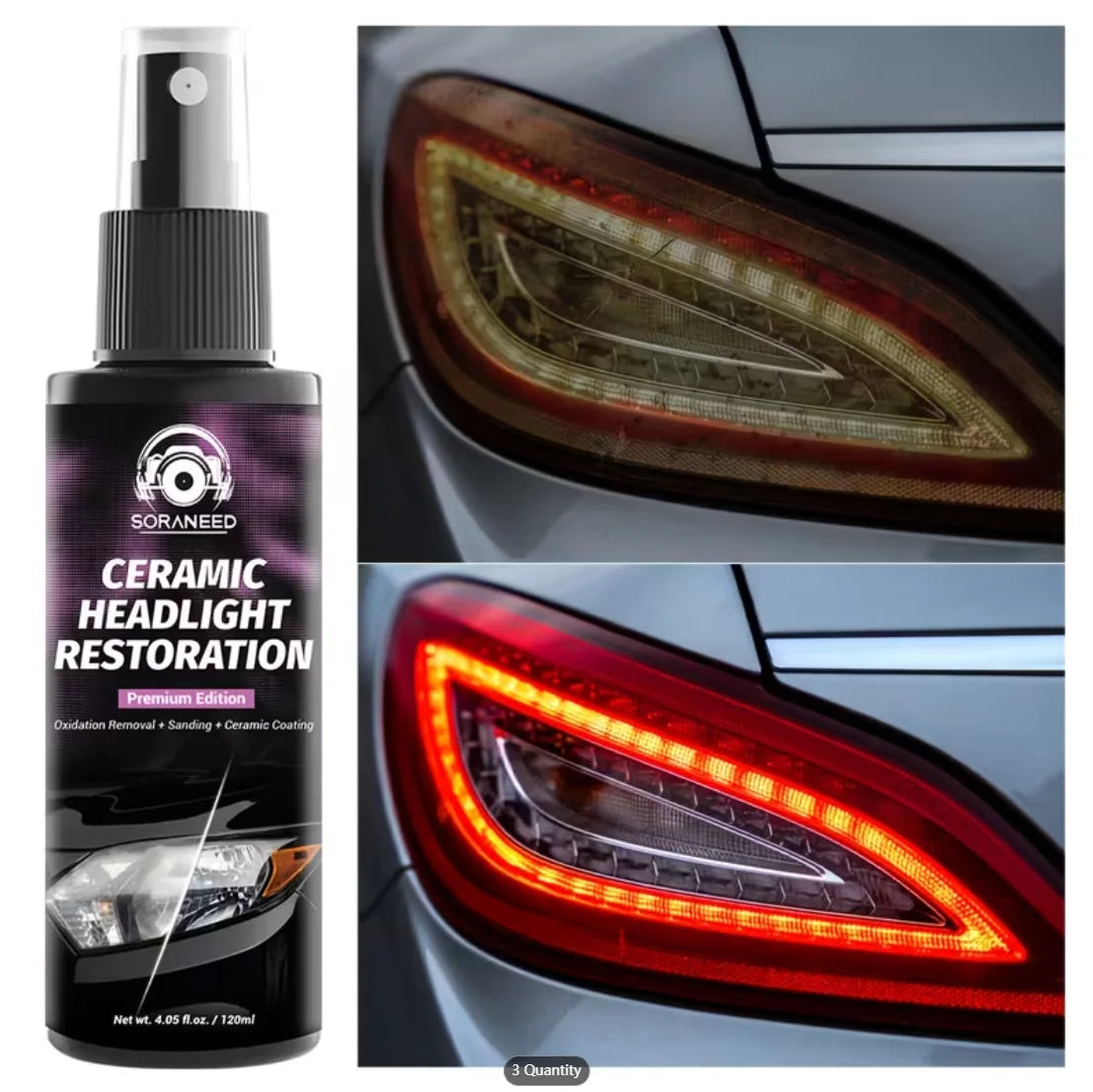 Car Headlight Restoration Spray | Oxidation & Yellowing Removal Headlight Restoration Spray Oasis Select