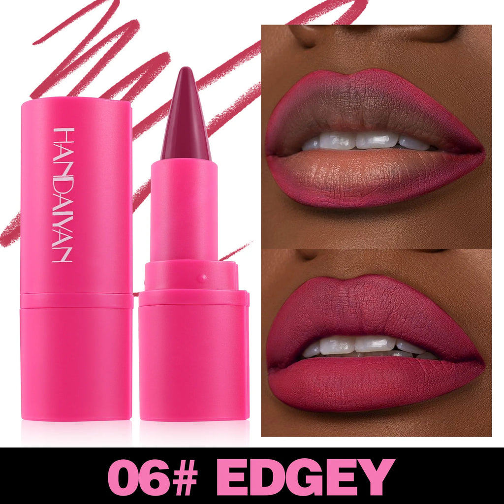 Handaiyan 2-in-1 Matte Lip Liner & Lipstick Pen | Waterproof Lip Liner Crayon Oasis Select 06 Edgey