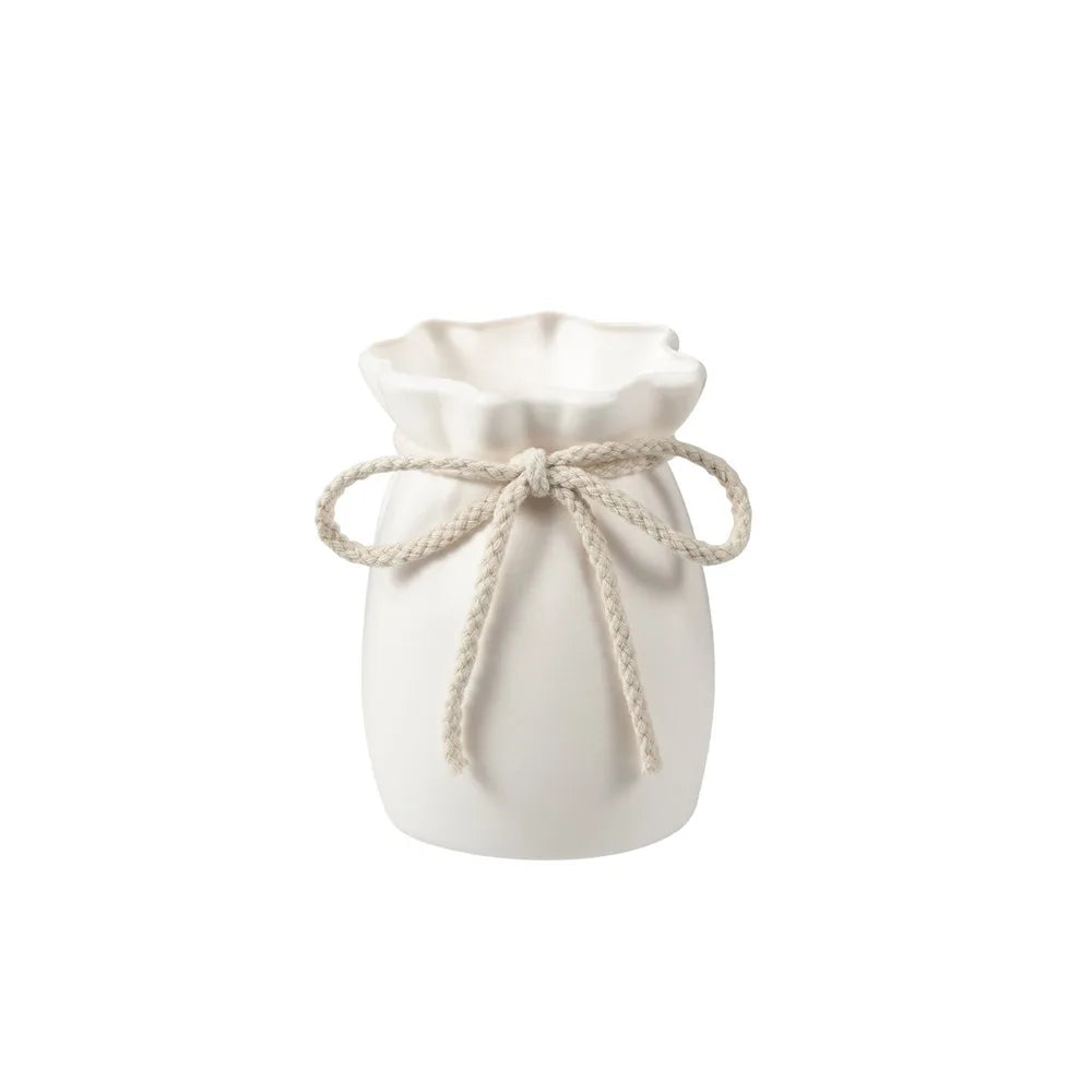 Nordic Bow Design Plastic Flower Vase | Modern Desktop Décor