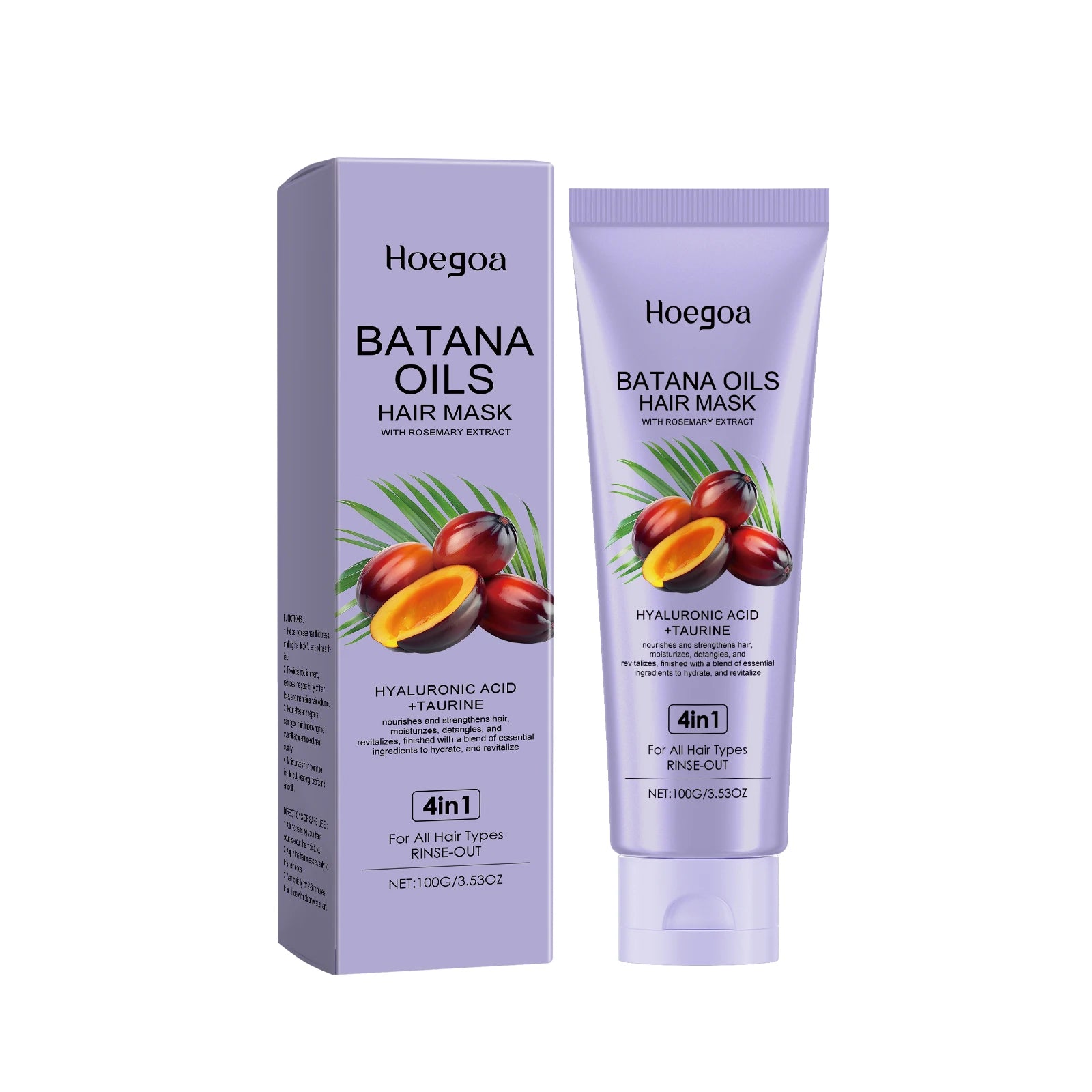 Batana Oil Hair Mask Straightening Hair Anti Loss Deep Nourish Smoothing Repair Damaged Split Hair Growth Dense Hair Conditioner Oasis Select 100g Boxed