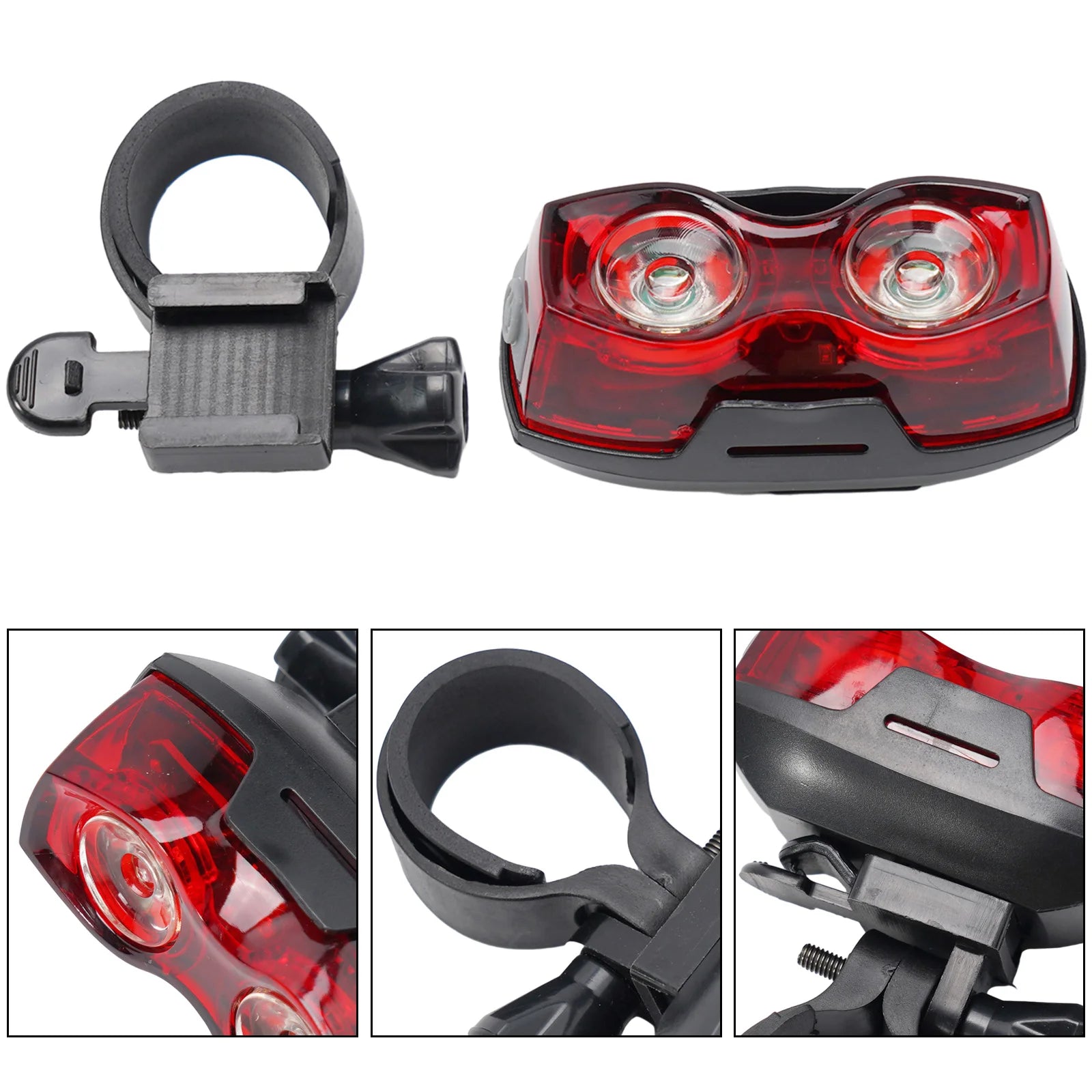 Bicycle Rear Light AAA Batteries High Visibility Red Light Tail Light Horizontal Or Vertical MTB Road Bike Lamp Accessory Oasis Select