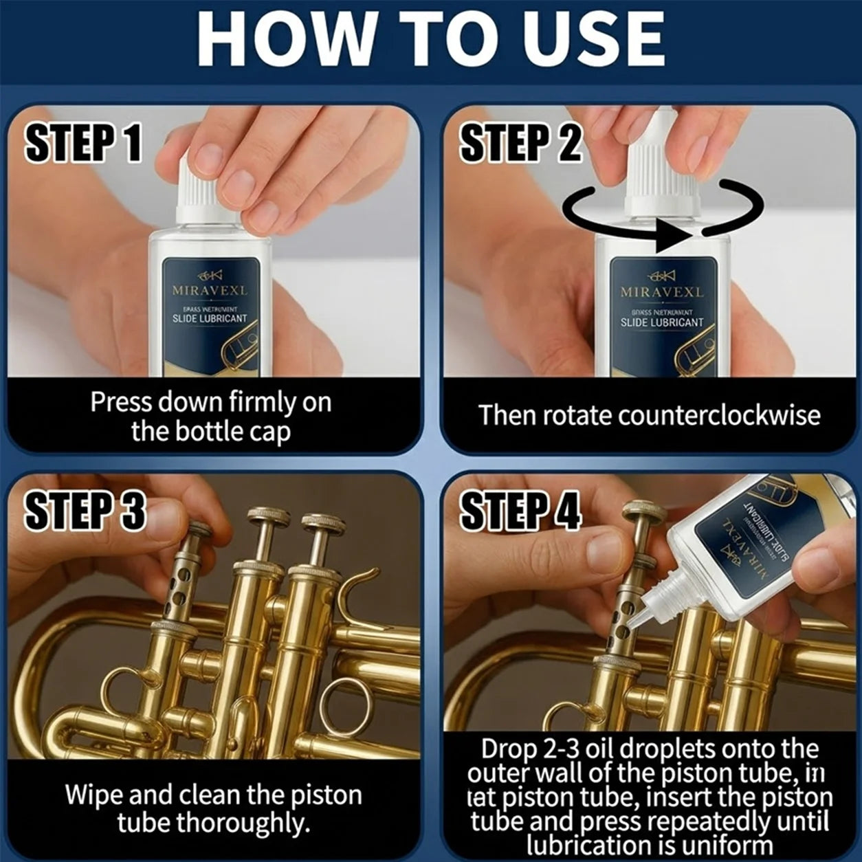 Musical Instrument Care Kit – Valve Oil, Cork Grease & Cleaning Brushes for Brass & Woodwind Instruments, Professional Set Oasis Select