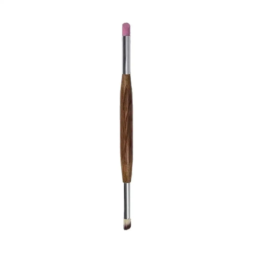 Dual-Head Nail Art Tool Nail Art Sculpture Pen Pumice Stone Nail File Cuticle Pusher & Nail Brush for Cleaning Gradient Blending Oasis Select B
