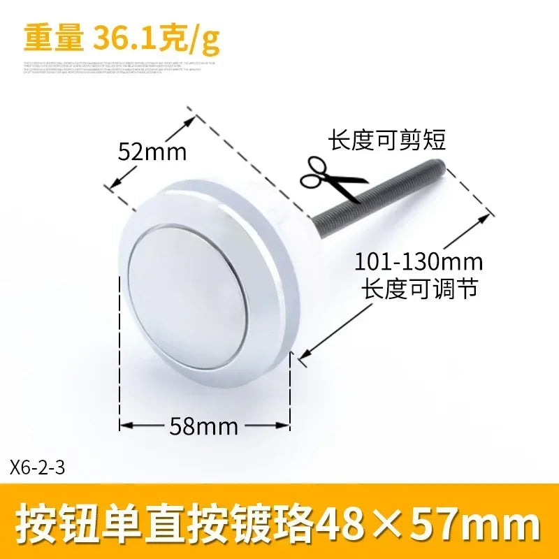 1PCS Dual Flush Toilet Tank Button 38mm/48mm/58mm Round shape Closestool Push Buttons Flush Valves Switch Bathroom Accessories Oasis Select B