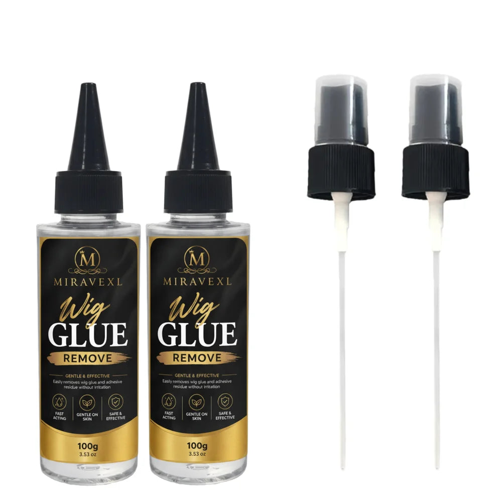 MIRAVEXL Wig Glue Remove— Suitable for wig tape, lace hairpieces, and tape-in hair extensions; gently dissolves the bond. Oasis Select 2PCS