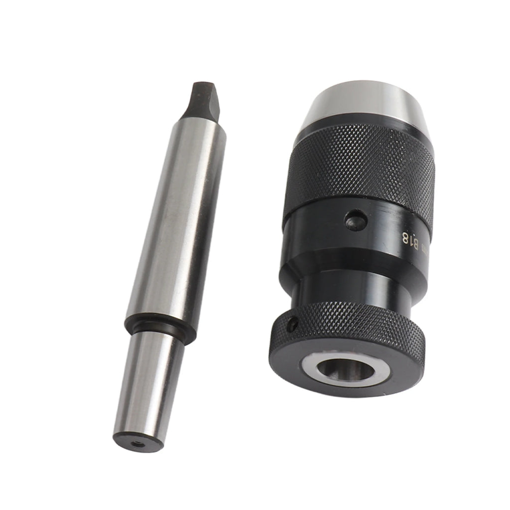 Keyless Lathe Drill Chuck 1-16mm Capacity 45# Steel Self Tighten Keyless Lathe Drill Chuck with MT3-B18 Taper Arbor Oasis Select