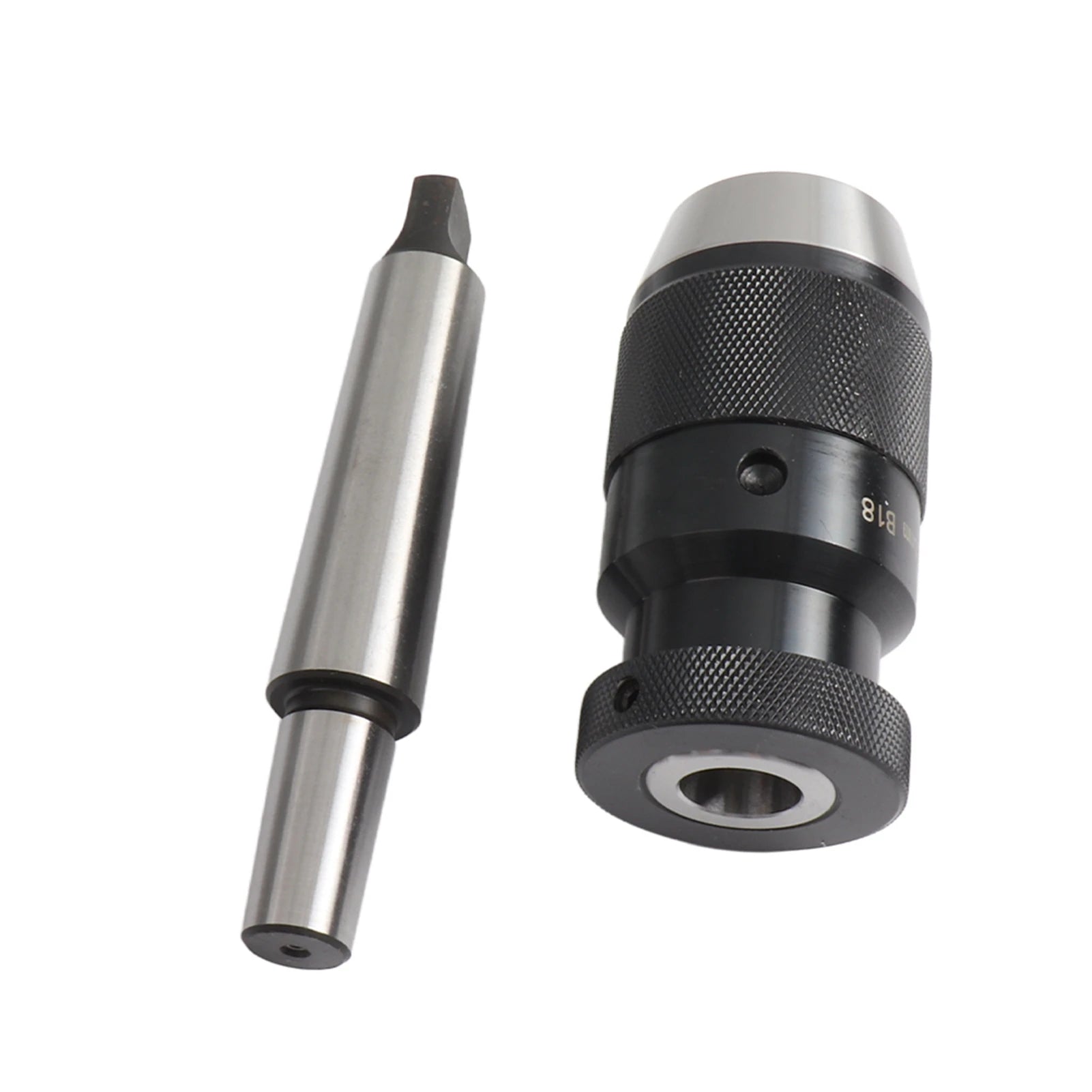 Keyless Lathe Drill Chuck 1-16mm Capacity 45# Steel Self Tighten Keyless Lathe Drill Chuck with MT3-B18 Taper Arbor Oasis Select