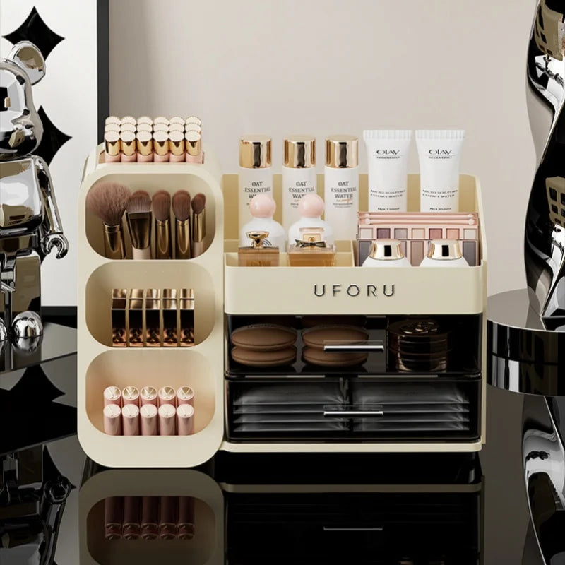 Cosmetics Storage Box Home Dressing Table High-end Large Multi-functional Compartmentalized Storage Rack Pratical New Arrival Oasis Select