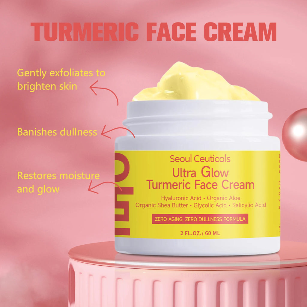 Turmeric Face Moisturizing Cream – Hydrating Glow Daily 60ml Face Moisturizer Cream Oasis Select