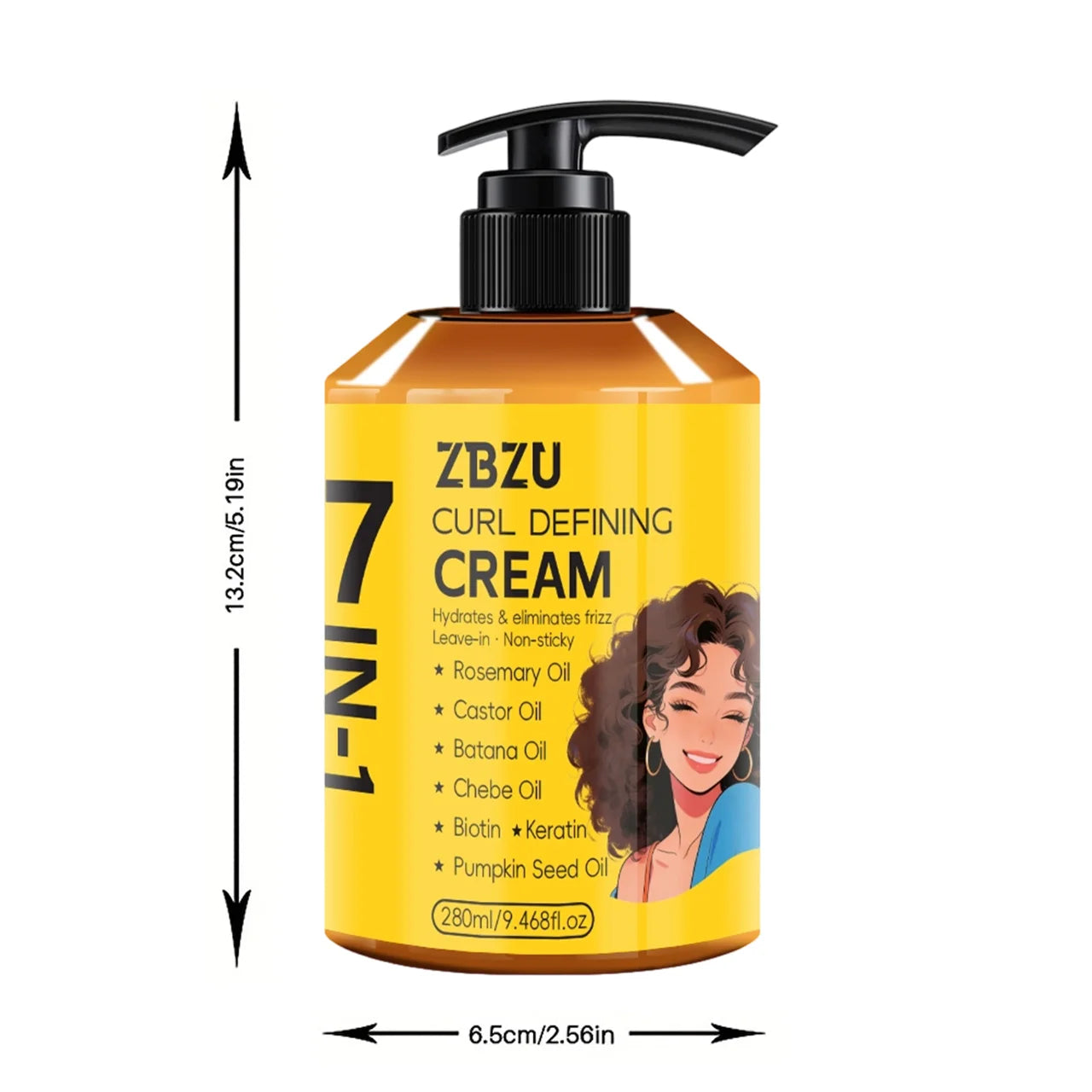 7-in-1 Curling Setting Cream，featuring Moroccan argan oil. Suitable for wavy and curly hair, providing deep nourishment, enhanc Oasis Select