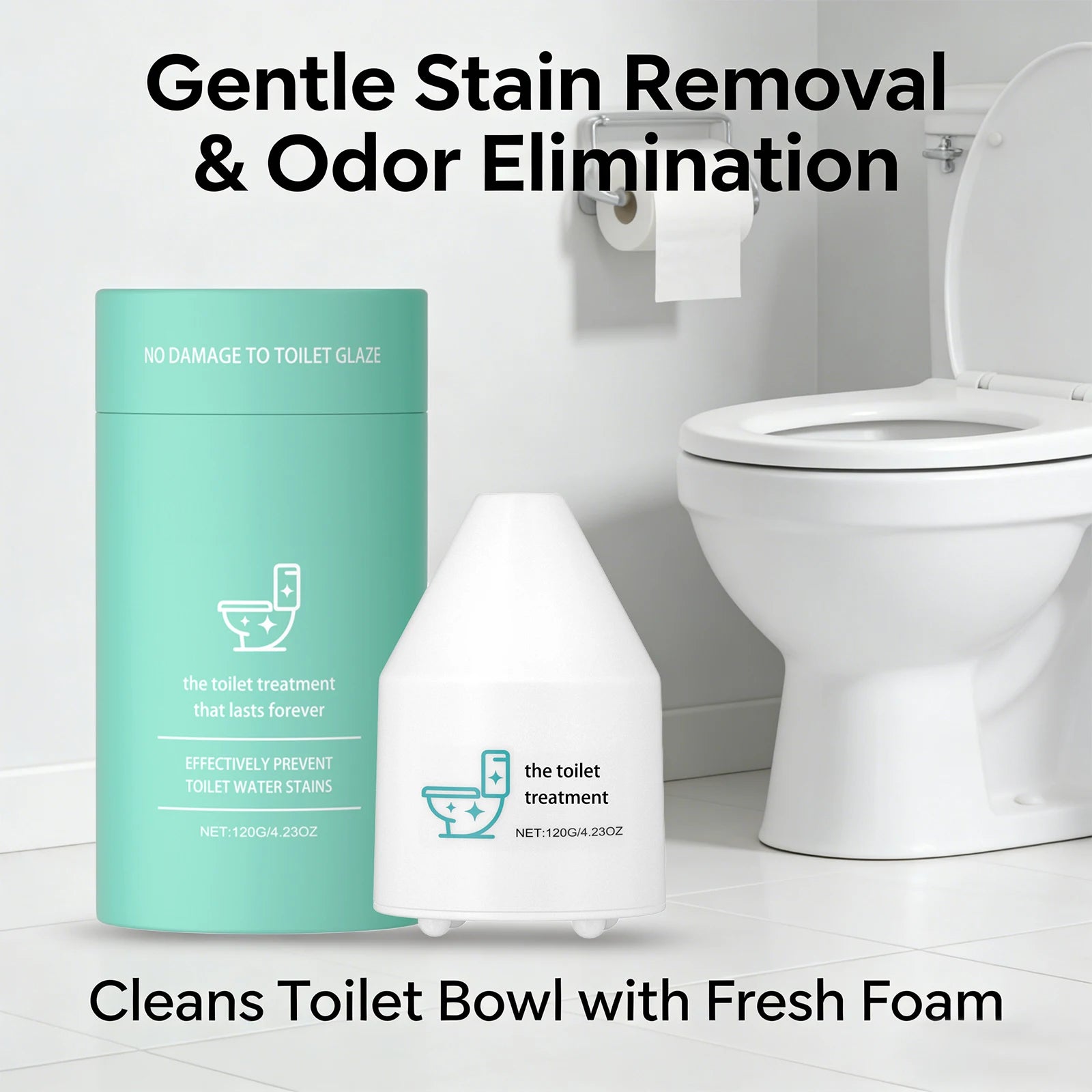 Toilet Cleaner Fresh Air Eliminate Odors Remove Dirt and Water Stains Odor Remover Toilet Bowl Cleaner Foam Release Type 120g Oasis Select