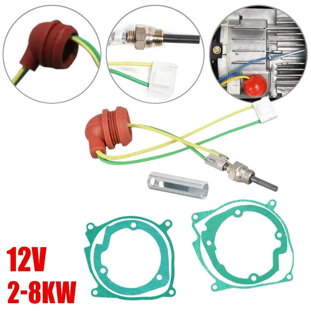 12V 2KW-8KW Car Air Parking Heater Gasket Ceramic Pin Glow Plug Repair Kit For Webasto Eberspacher Airtronic D2/D4/D4S Heaters ﻿ Oasis Select