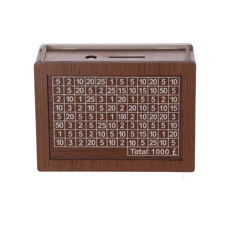 Wooden Money Box with Counter | Vintage Palace-Style Transparent Piggy Bank for Savings Oasis Select 1000 Pound