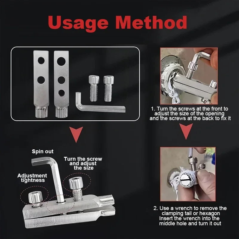 Extractor for Water Pipe Breakage Multi Specification Wire Extractor Water-tap Screw Remover Angle Valve Repair Tools Oasis Select