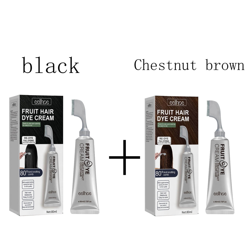 Fruit & Vegetable Hair Color Cream – Gentle Long-Lasting Black Hair Color Cream Oasis Select 2-in-1
