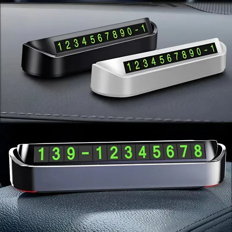 1/2/3/4pcs Portable Car Phone Number Card Temporary Parking Card Plate Telephone Number Car Park Stop Automobile Accessories Oasis Select