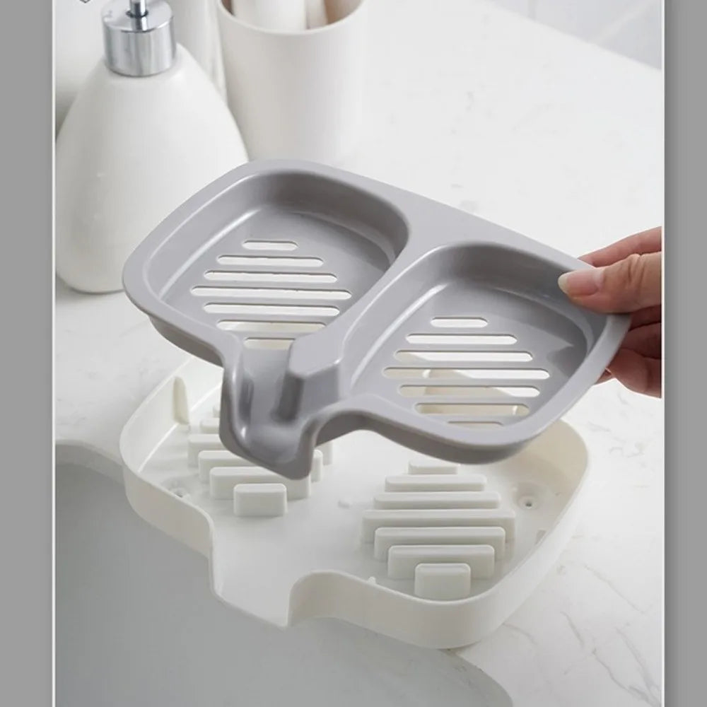 Double-Layer Soap Dish | Quick Drain Anti-Slip Soap Tray