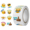 500pcs/Emotional Stickers Reward Stickers Smiling Face Design Fashion Emotional Text Thanksgiving Stickers, Paper Packaging Oasis Select A