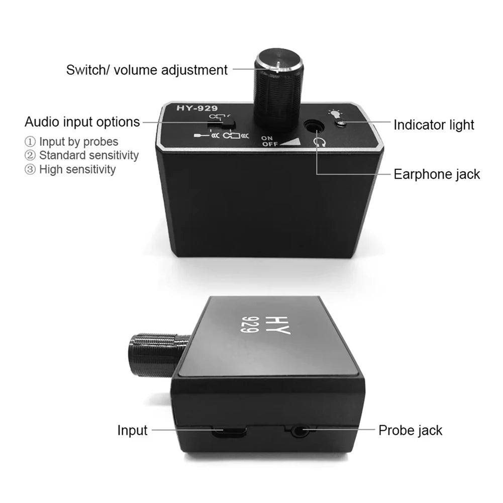 LIKE WISH Underground Water Pipe Leakage Detector Enhanced High Strength Sound Intensifier For Site Construction EU Plug Oasis Select