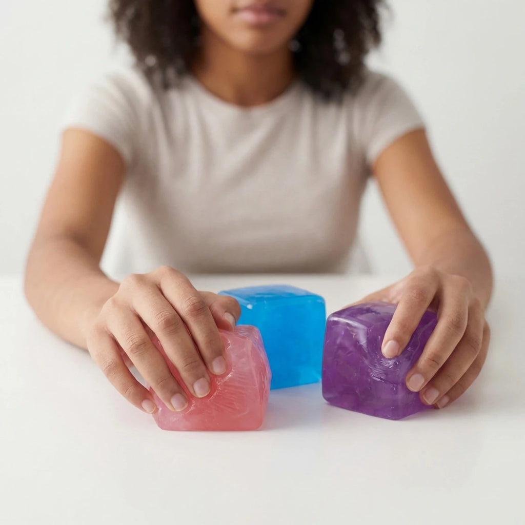 Ice Squishy Cubes Squeeze Anti Stress Slow Rebound Solid Squish Sensory Decompression Toy Office Desktop Ornaments Party Gift Oasis Select
